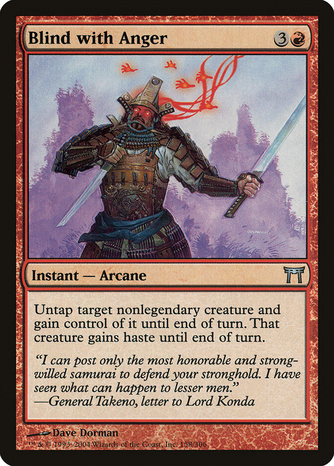 Blind with Anger card front