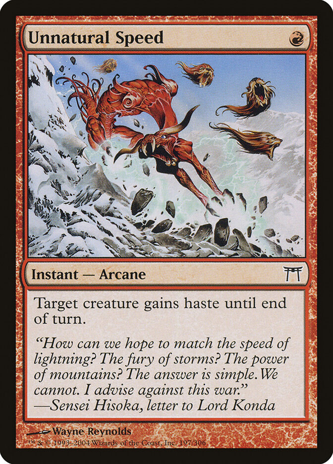 Unnatural Speed card front