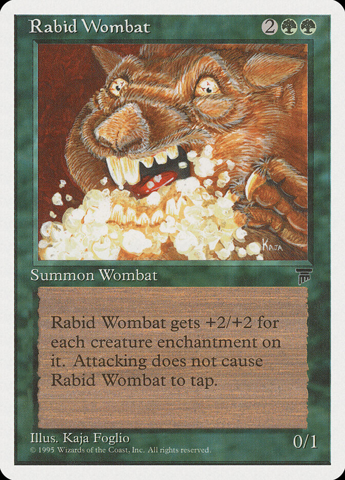 Rabid Wombat card front