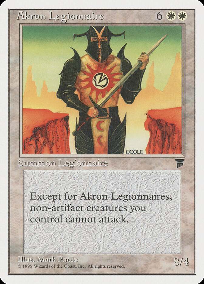 Akron Legionnaire card front