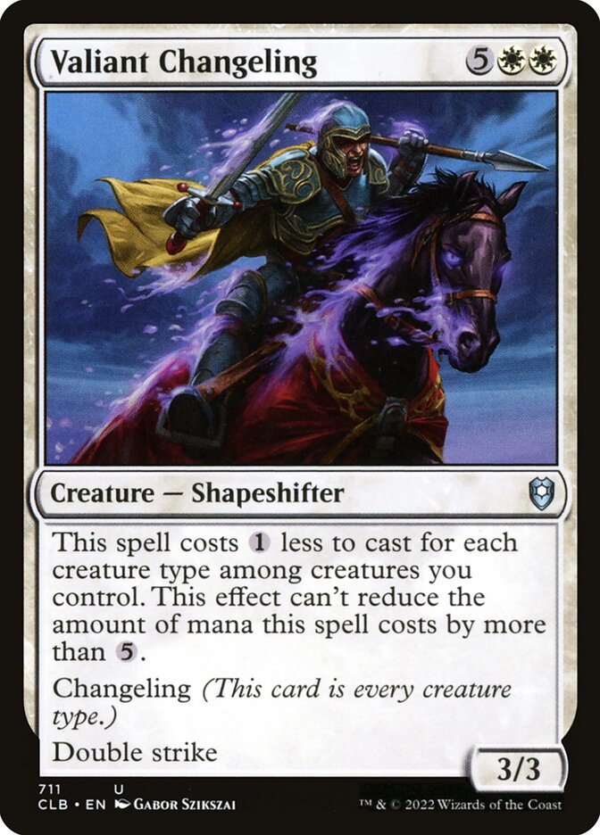 Valiant Changeling card front