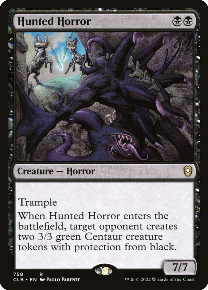 Hunted Horror card front