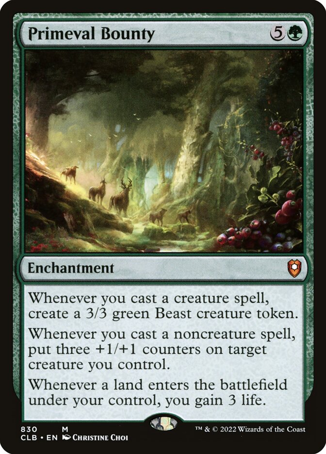 Primeval Bounty card front
