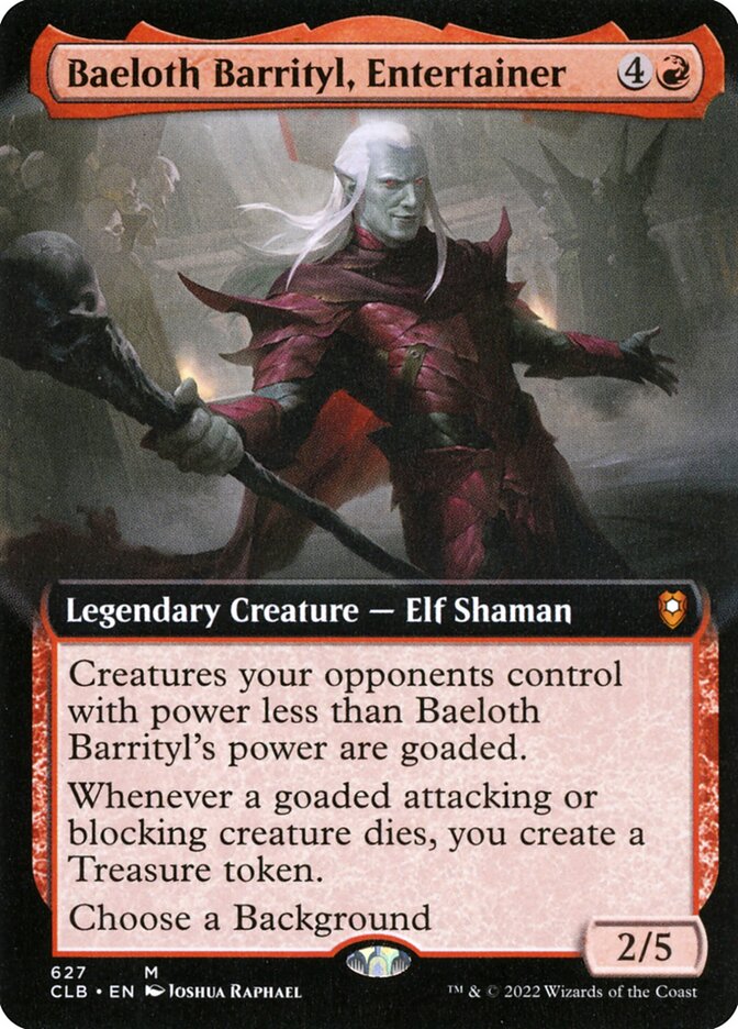 Baeloth Barrityl, Entertainer card front