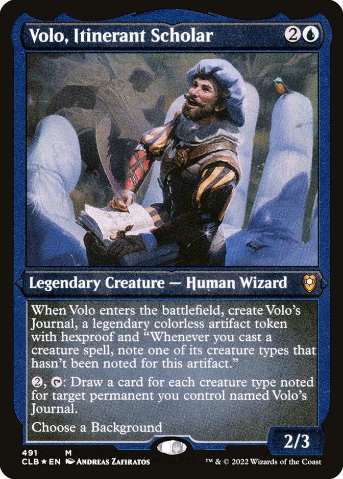 Volo, Itinerant Scholar card front