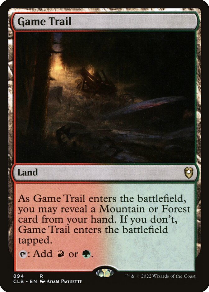 Game Trail card front