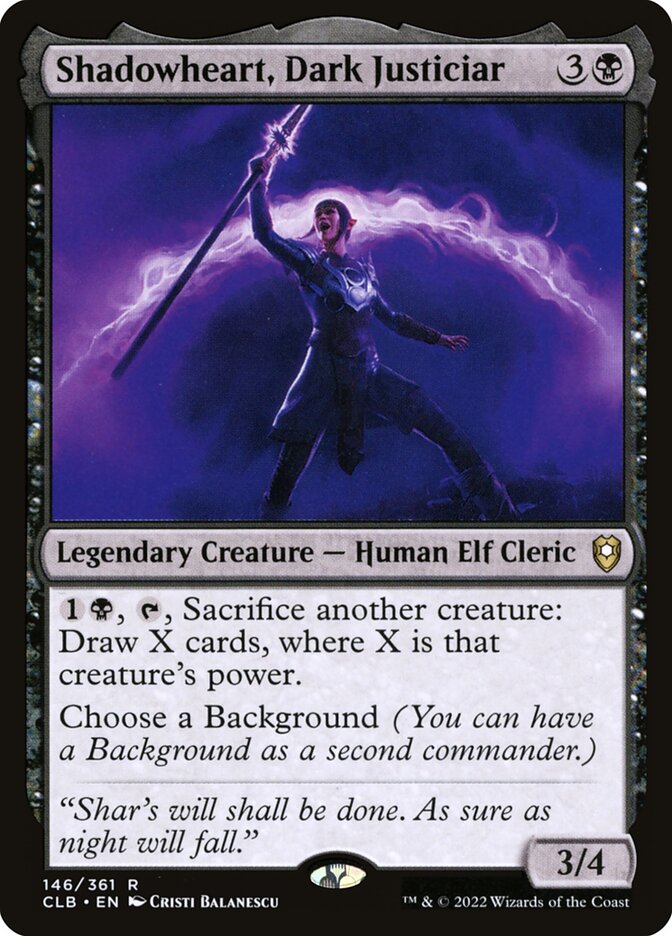 Shadowheart, Dark Justiciar card front