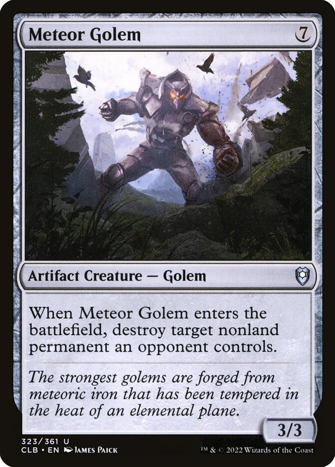 Meteor Golem card front