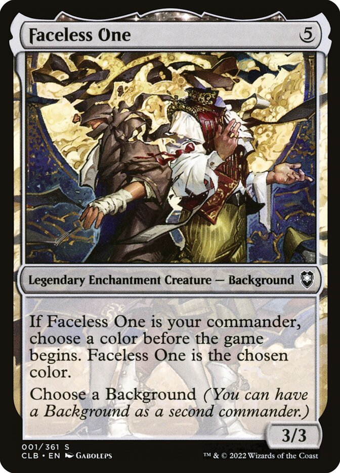 Faceless One card front