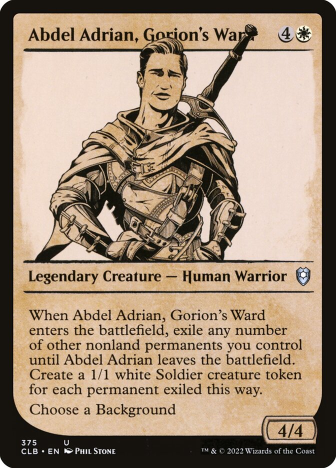 Abdel Adrian, Gorion's Ward card front