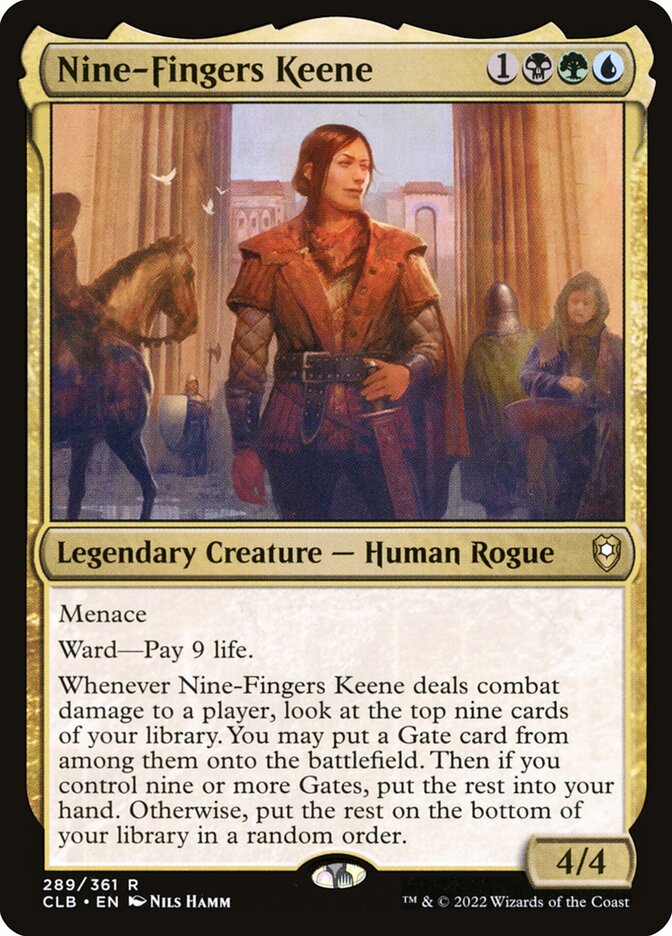 Nine-Fingers Keene card front