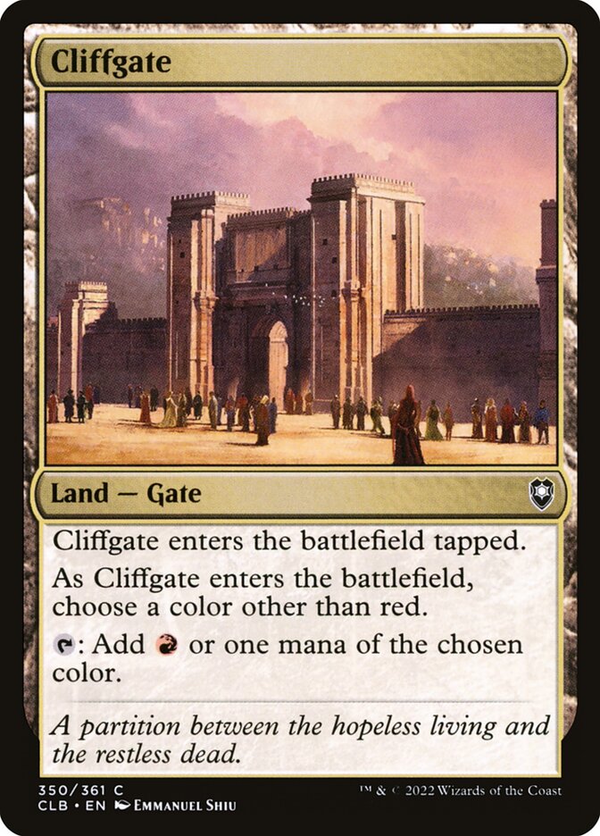 Cliffgate card front