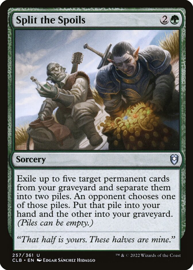 Split the Spoils card front
