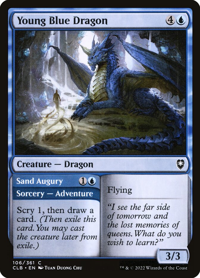 Young Blue Dragon card front