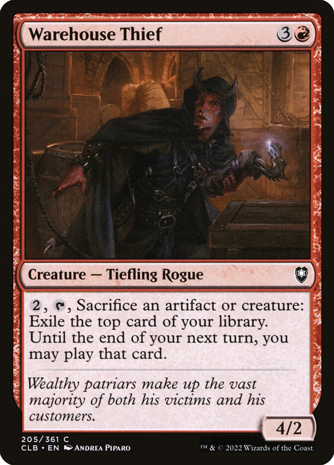 Warehouse Thief card front