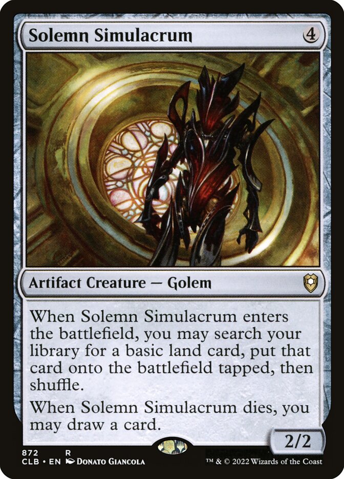 Solemn Simulacrum card front