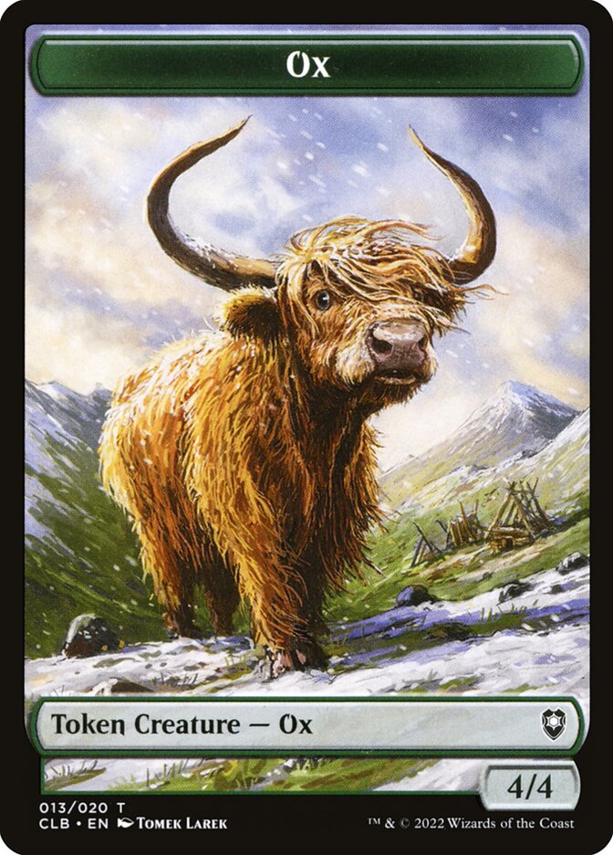 Ox card front