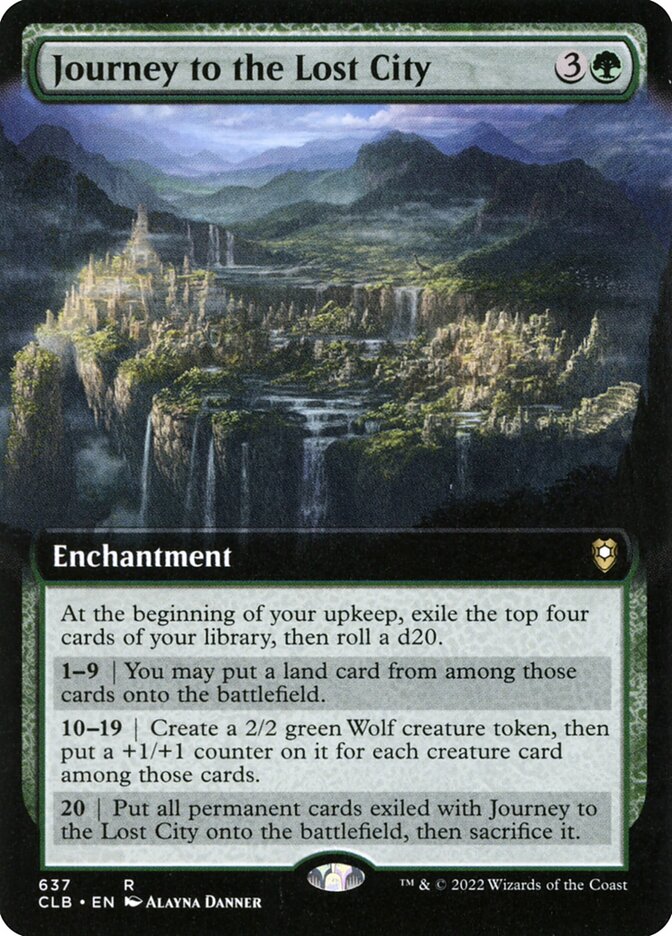 Journey to the Lost City card front