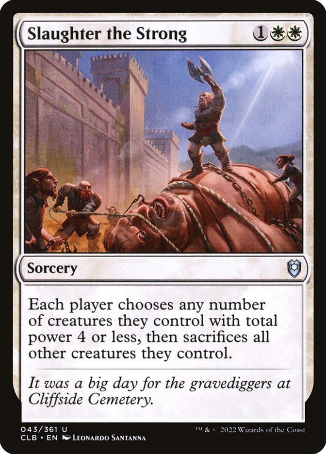 Slaughter the Strong card front