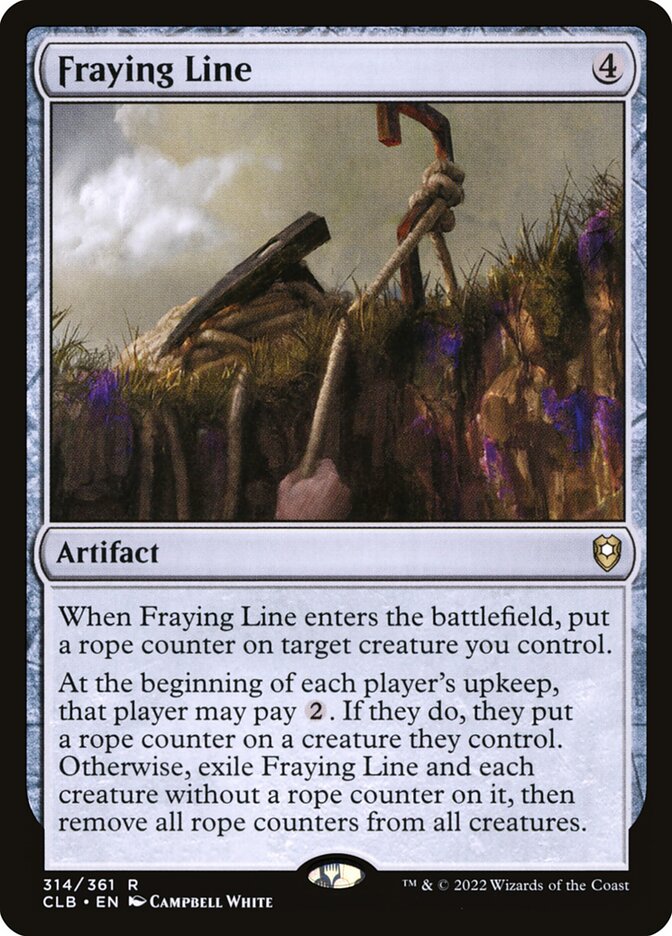 Fraying Line card front