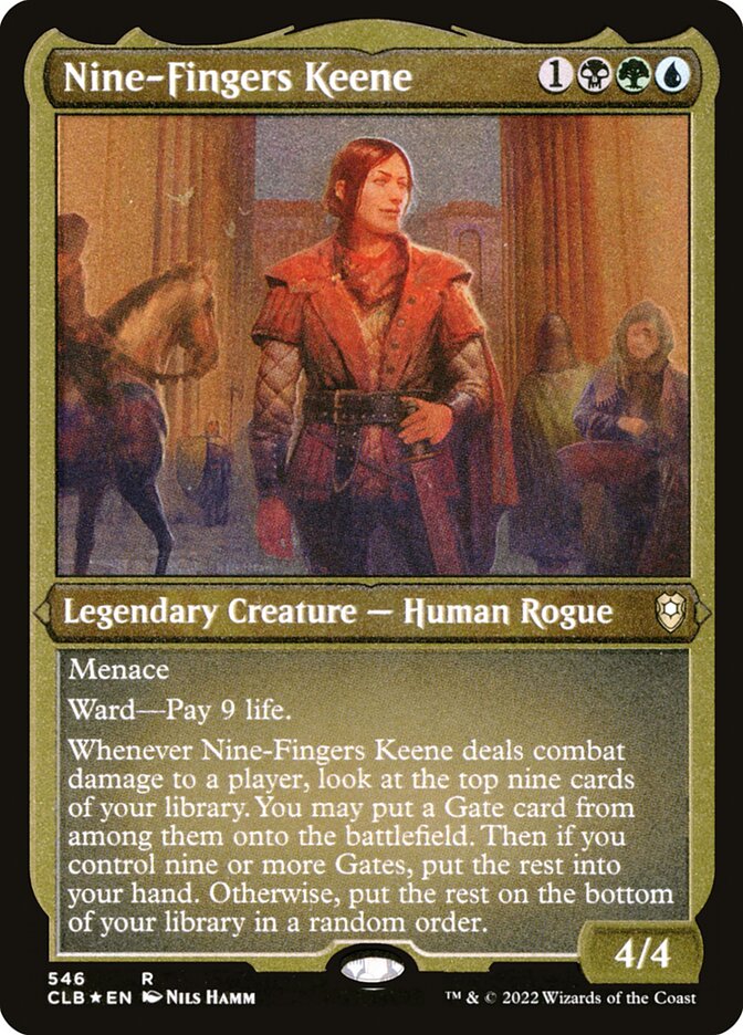 Nine-Fingers Keene card front