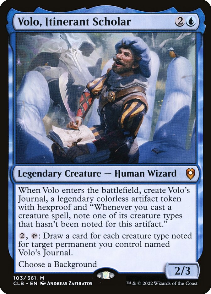 Volo, Itinerant Scholar card front