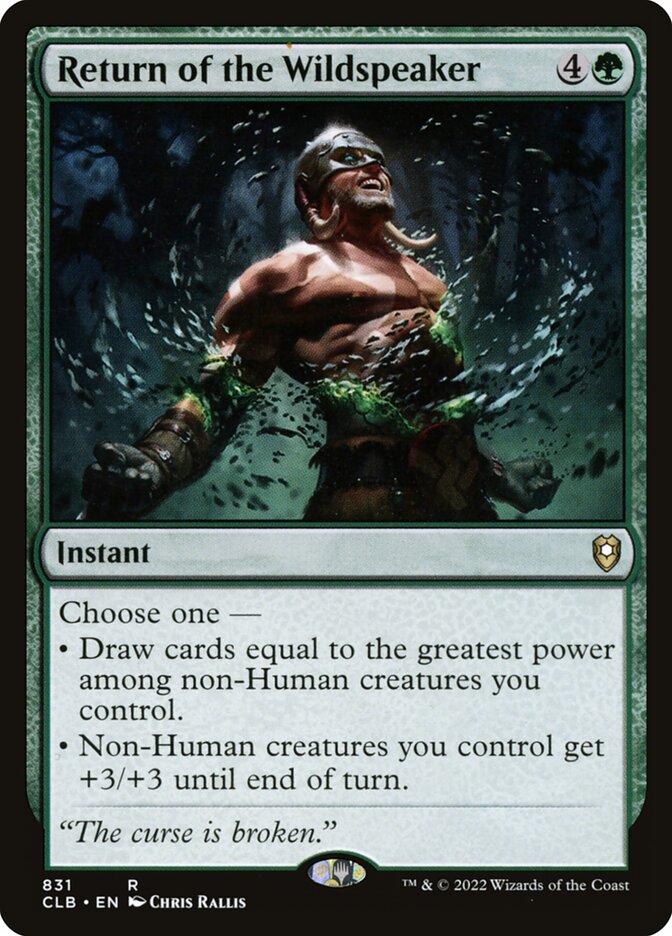 Return of the Wildspeaker card front