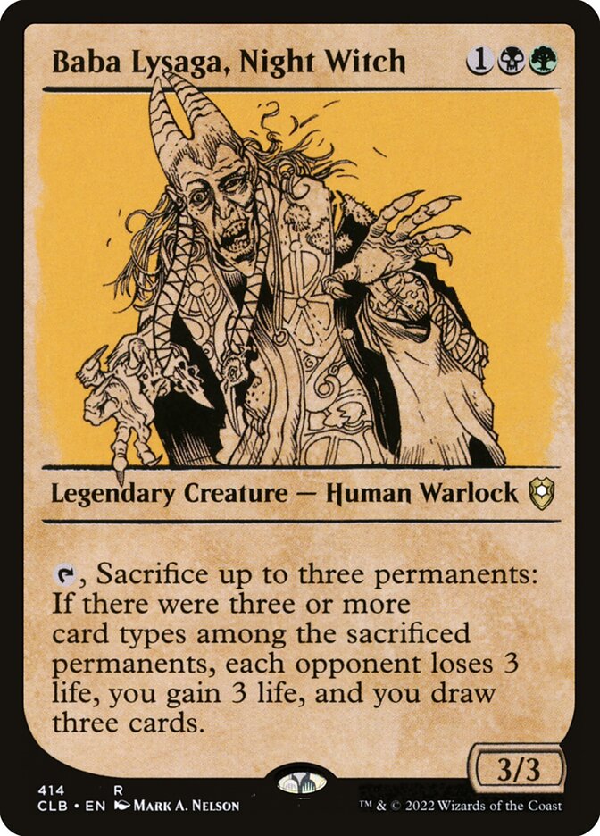Baba Lysaga, Night Witch card front