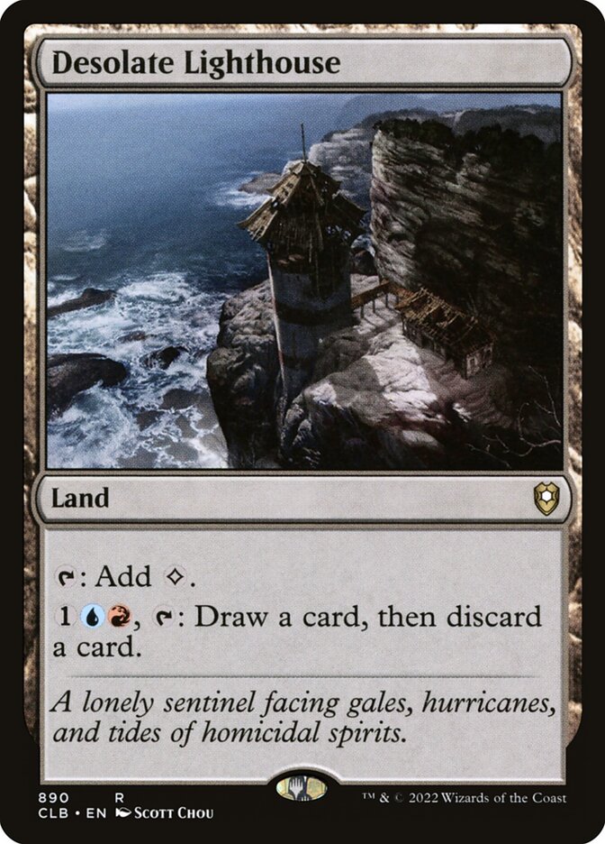 Desolate Lighthouse card front