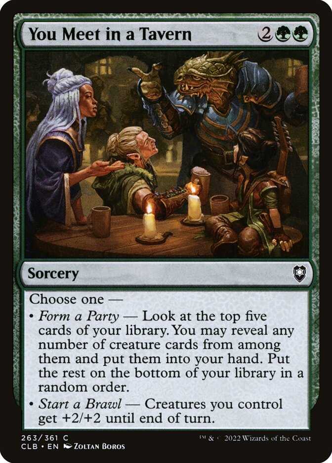 You Meet in a Tavern card front