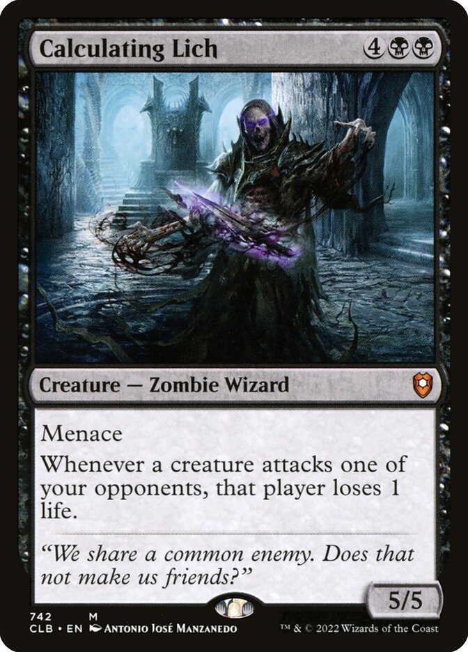 Calculating Lich card front