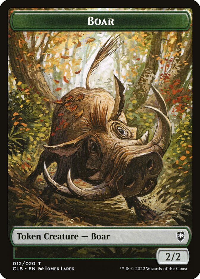 Boar card front