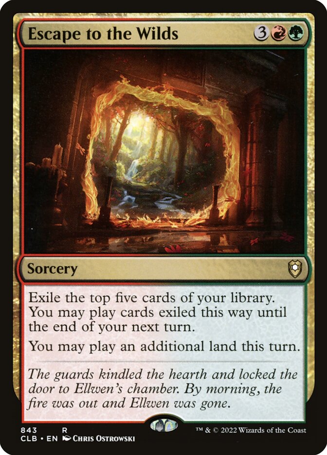 Escape to the Wilds card front