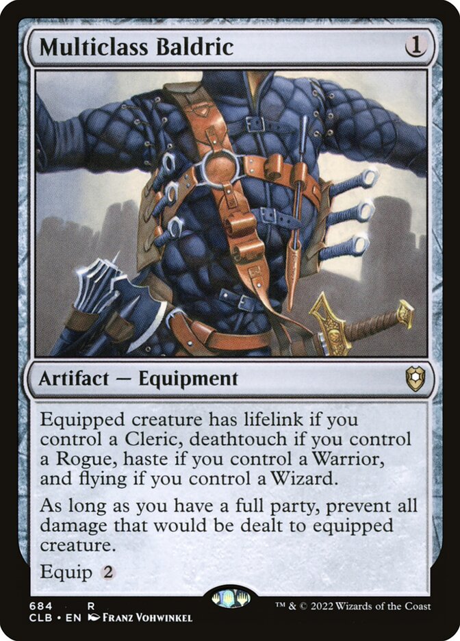 Multiclass Baldric card front