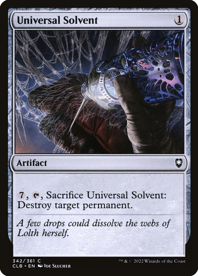 Universal Solvent card front