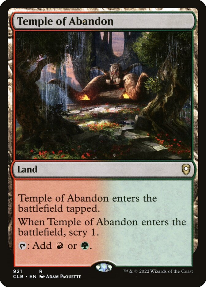 Temple of Abandon card front