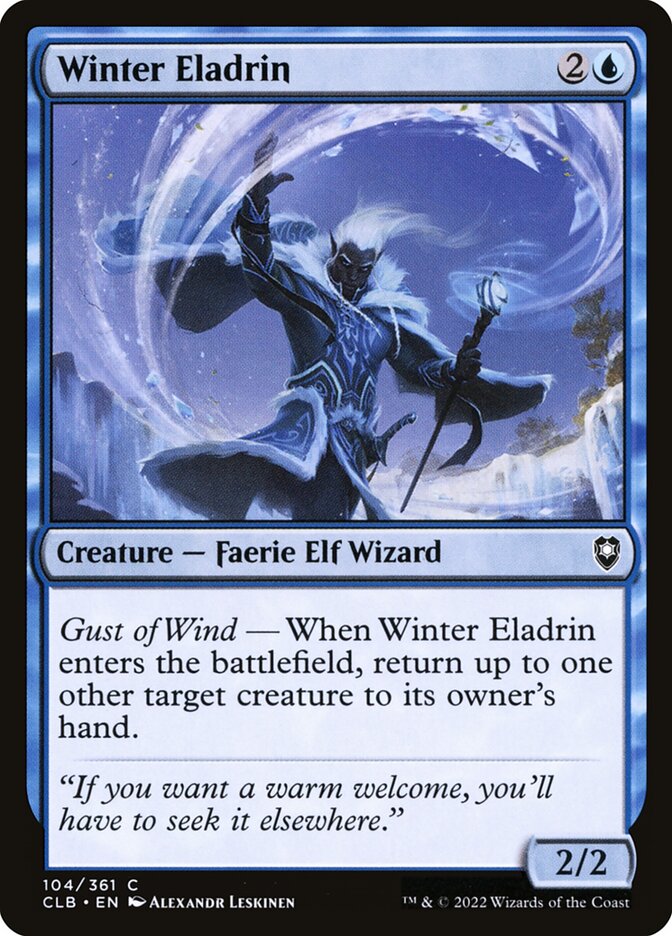 Winter Eladrin card front