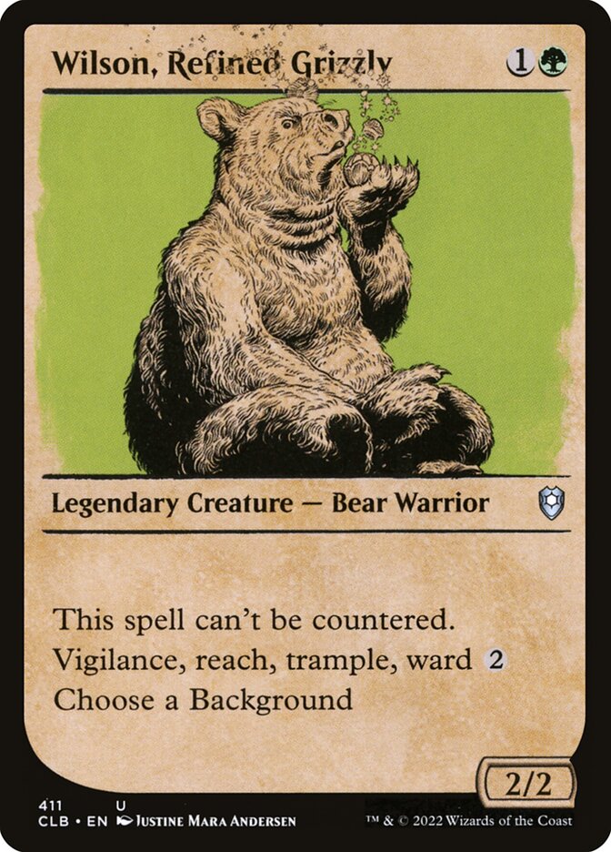Wilson, Refined Grizzly card front