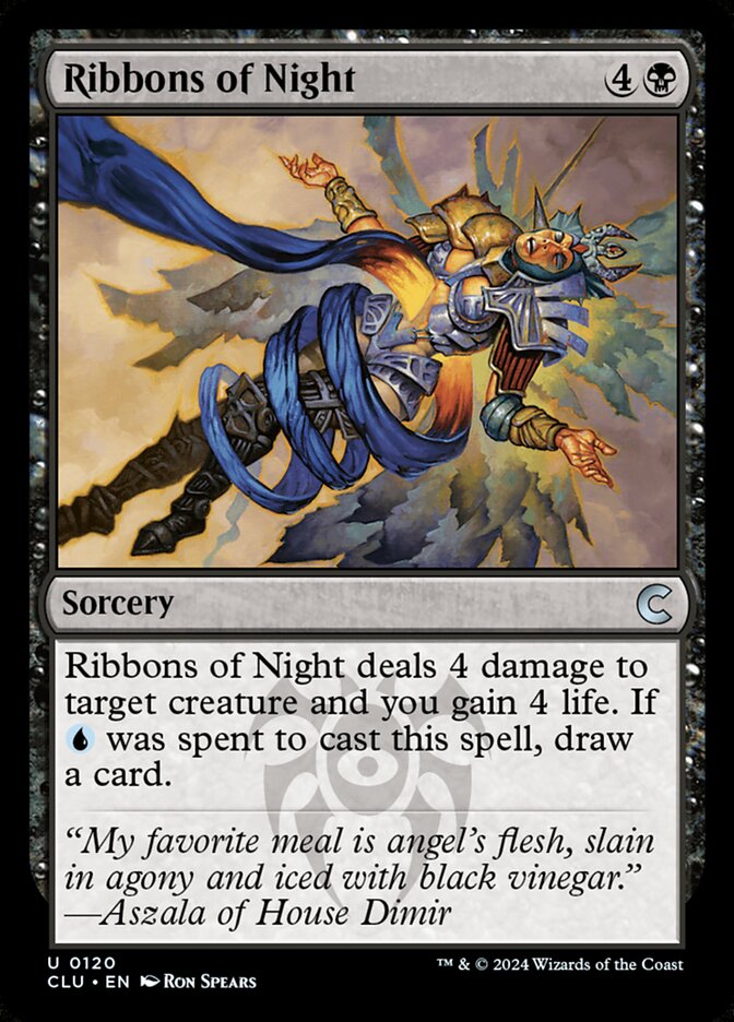 Ribbons of Night card front