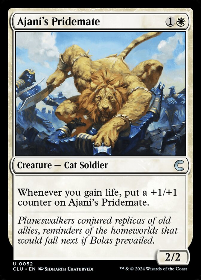 Ajani's Pridemate card front