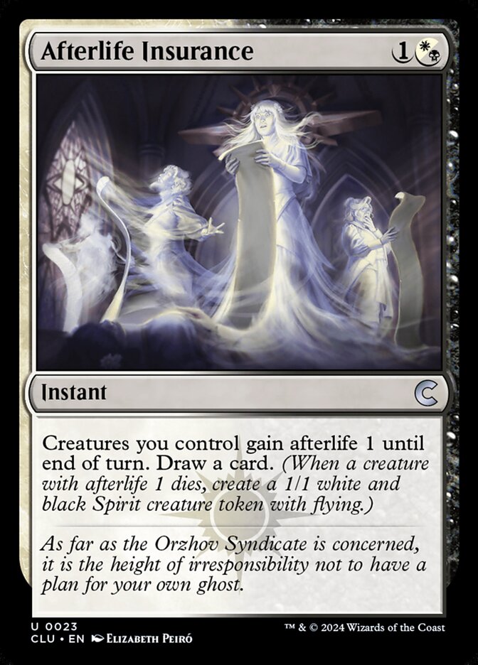 Afterlife Insurance card front