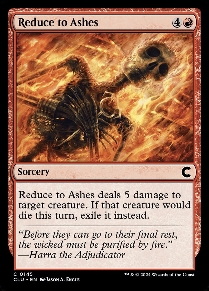 Reduce to Ashes card front
