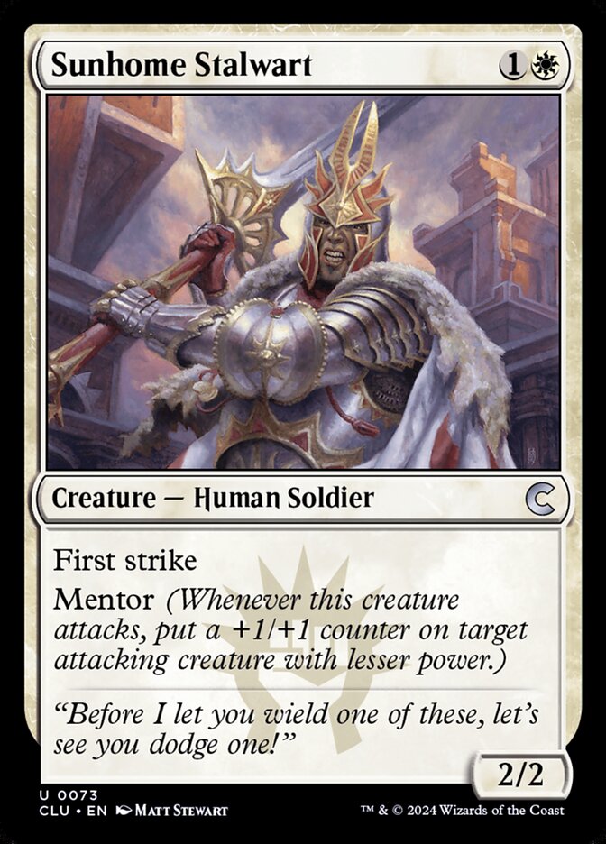 Sunhome Stalwart card front