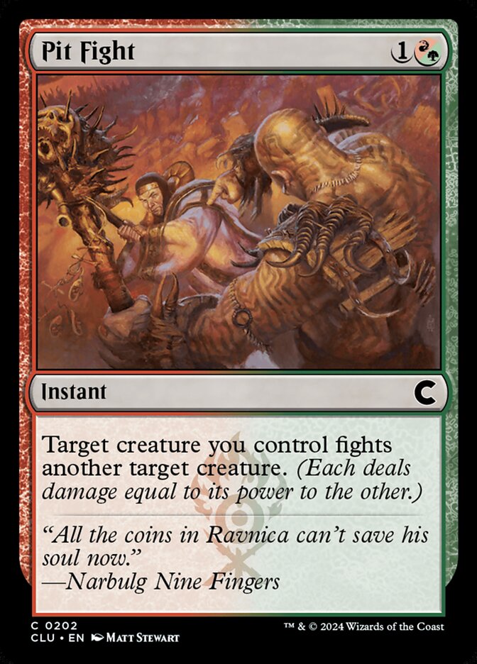 Pit Fight card front