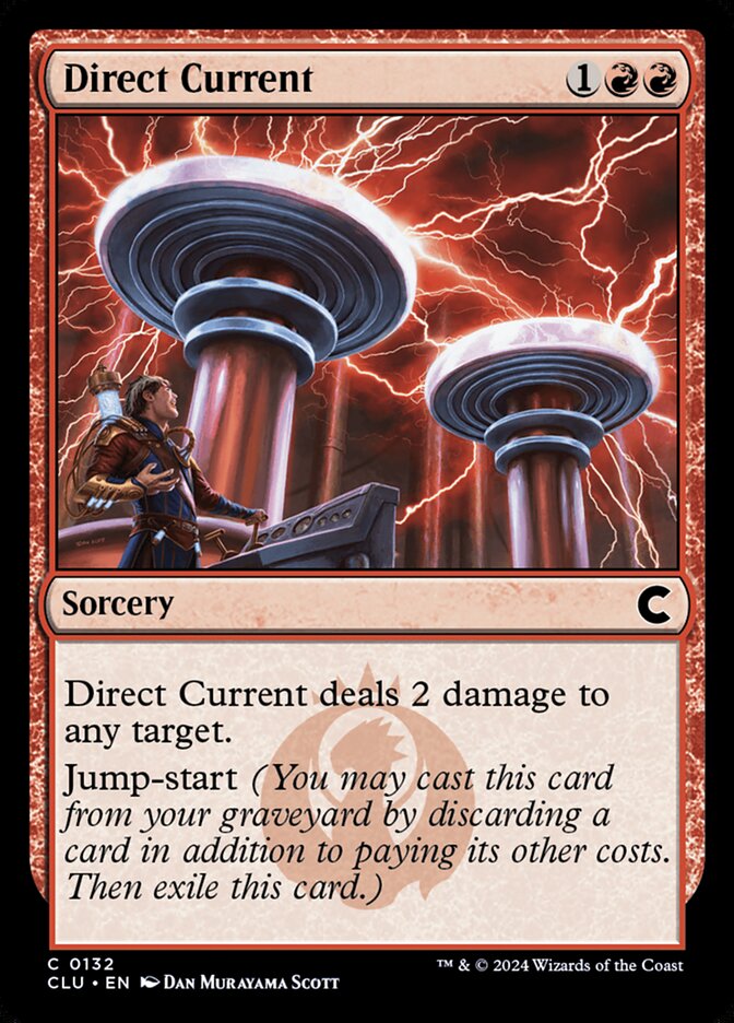 Direct Current card front