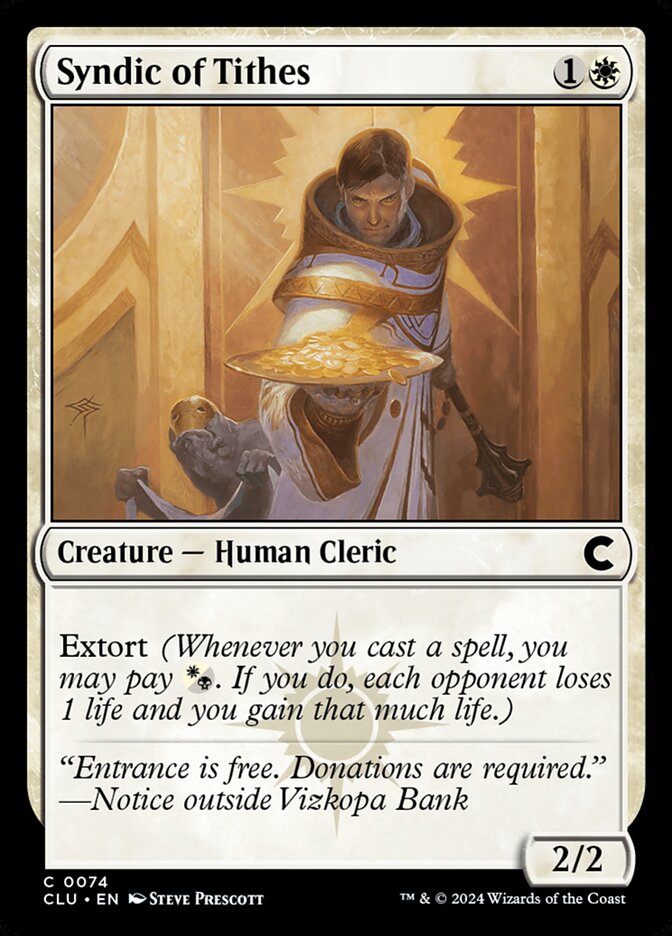 Syndic of Tithes card front