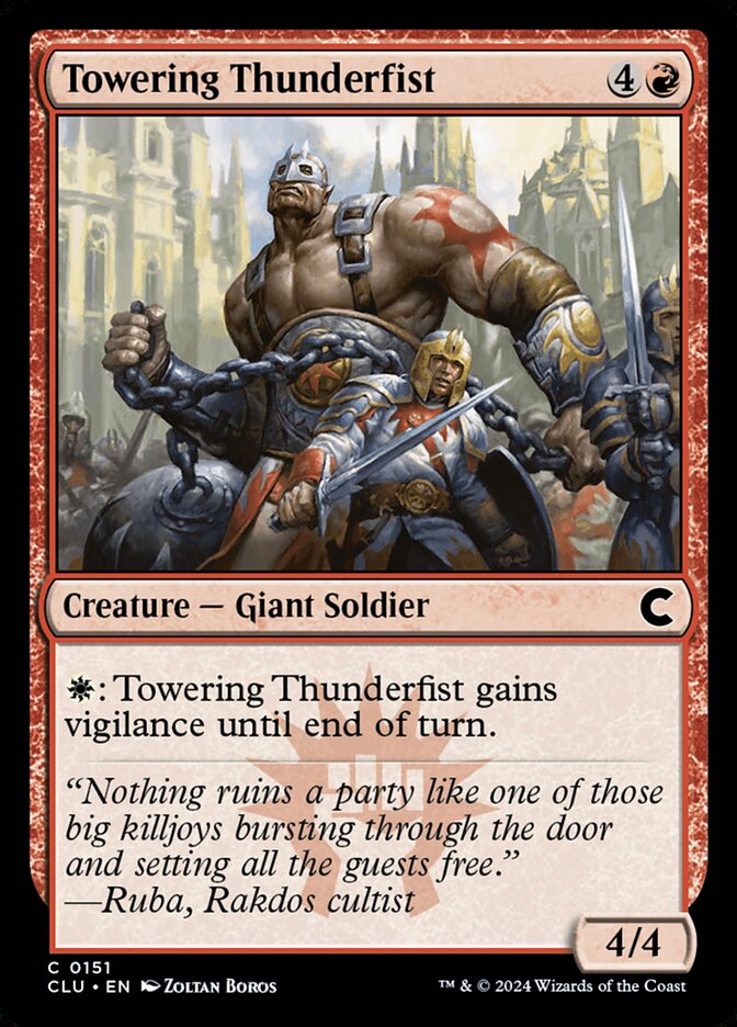 Towering Thunderfist card front