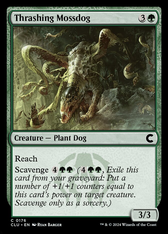 Thrashing Mossdog card front