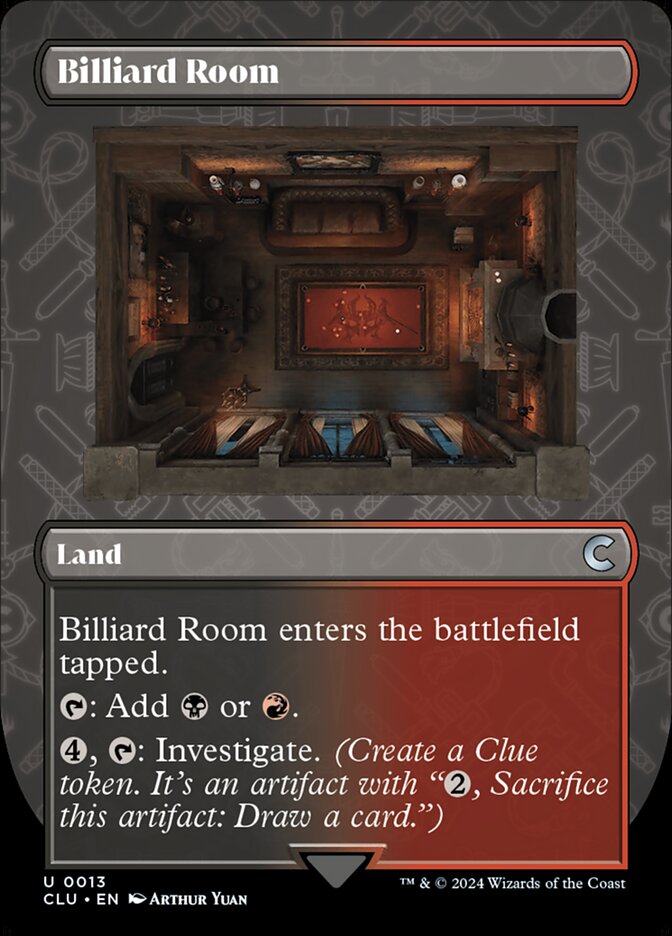 Billiard Room card front