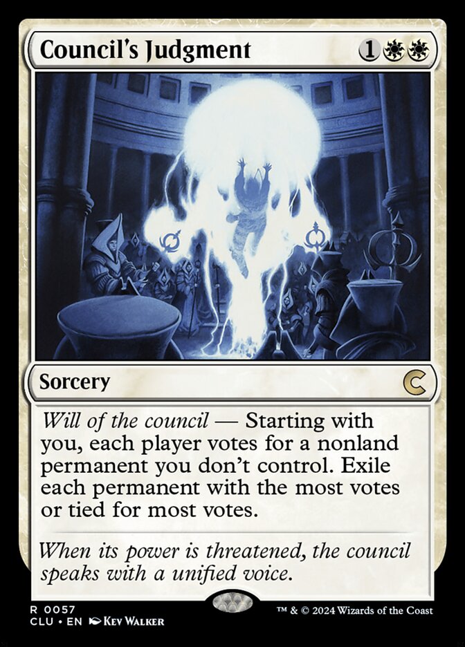 Council's Judgment card front